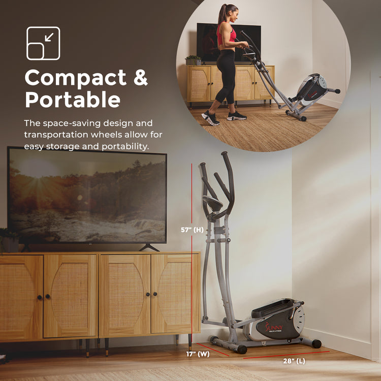 Sunny Health & Fitness $SF-E905 Compact Elliptical Is $150 at