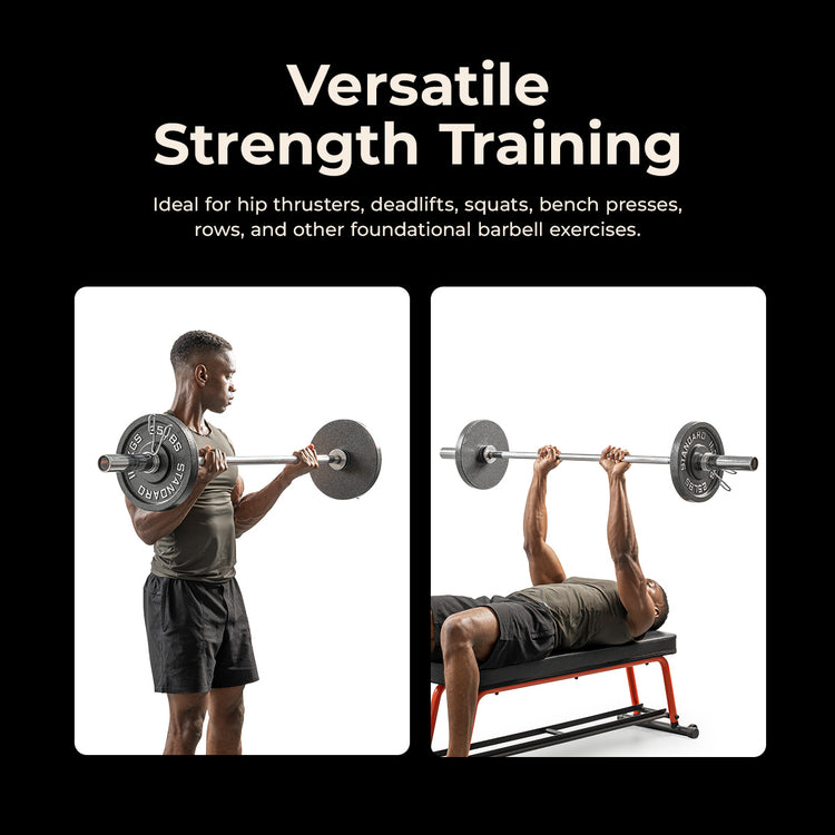 60" (5 ft) Olympic Barbell Bar - Sunny Health & Fitness
