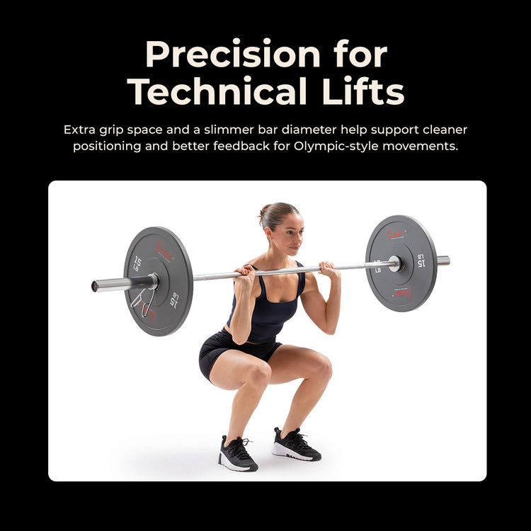 79" (6.6 ft) Olympic Barbell Bar| Sunny Health & Fitness