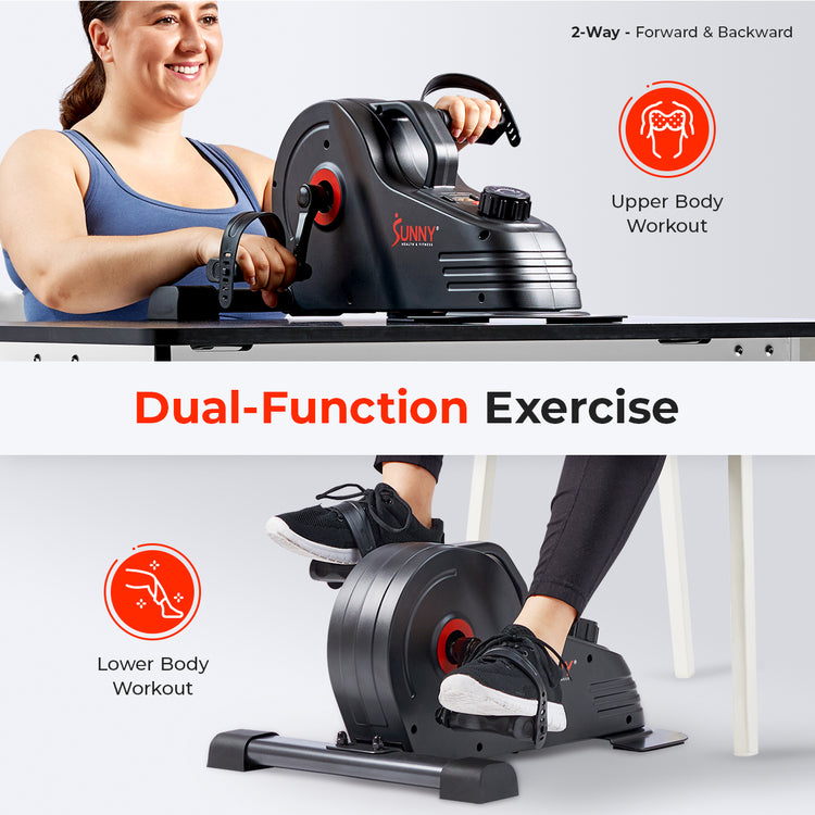 Smart Low-profile Magnetic Mini Exercise Bike Sunny Health
