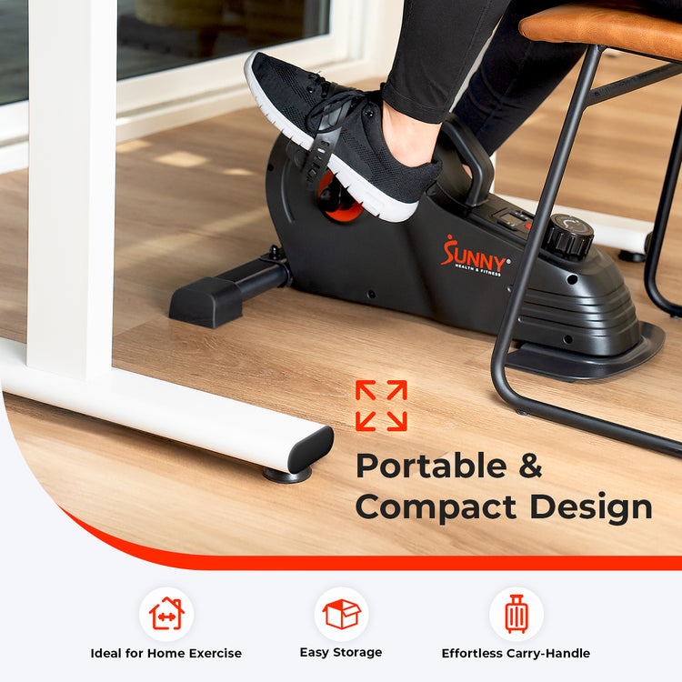 fitnessbike home Smart Low-profile Magnetic Mini Exercise Bike | Sunny Health & Fitness