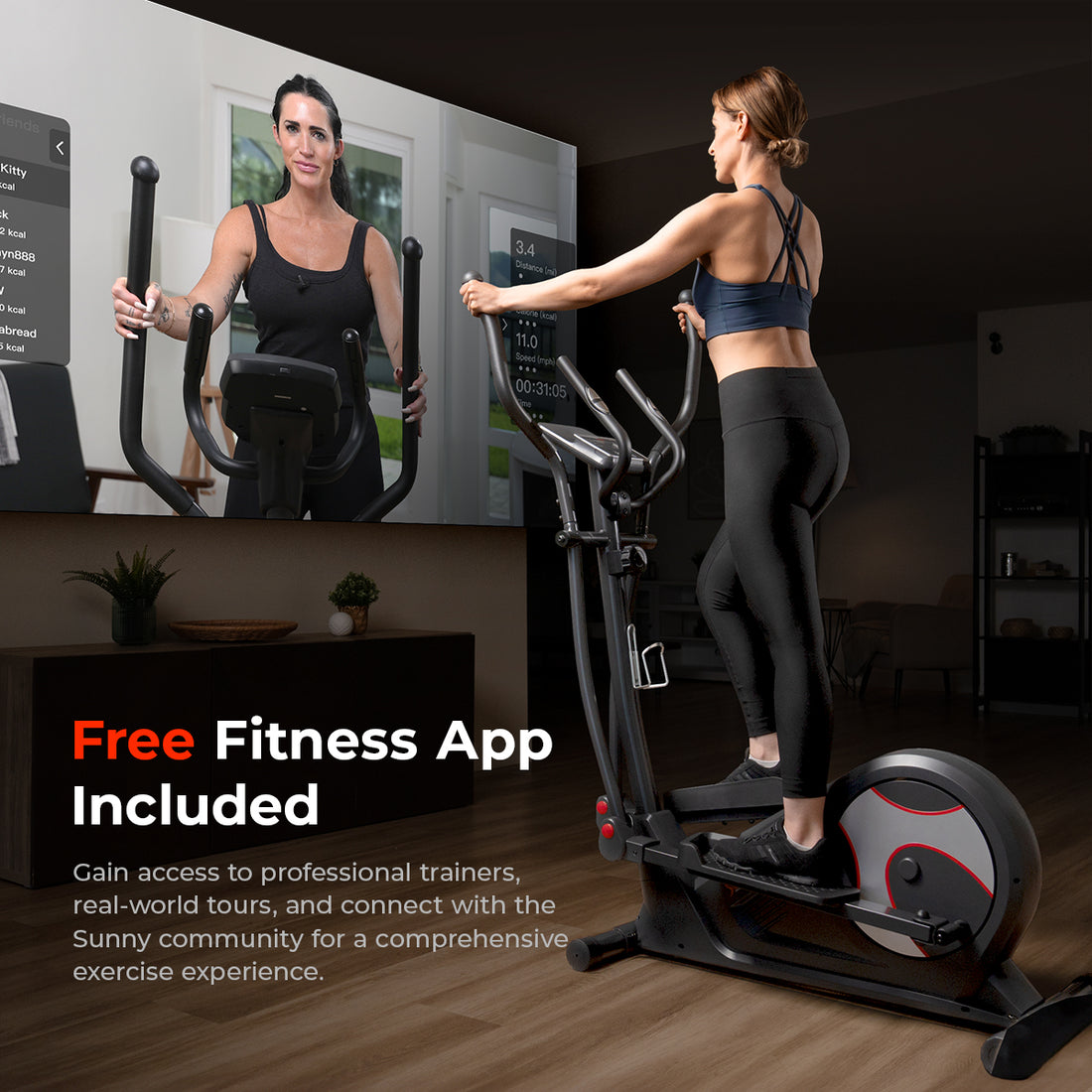Pro Smart Elliptical Trainer With 15 Levels of Magnetic Resistance ...