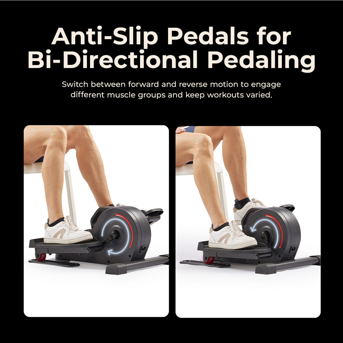 Smart Motorized Under Desk Mini Elliptical | Sunny Health & Fitness ...