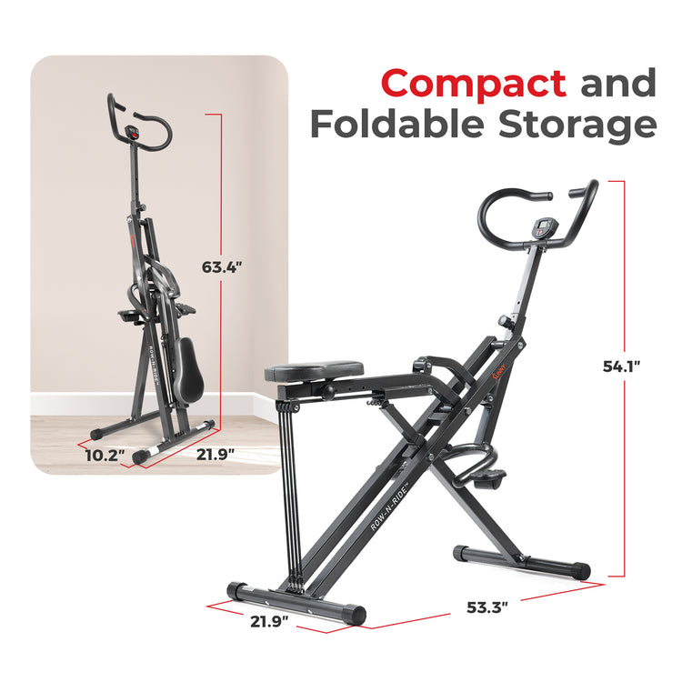 Row-N-Ride PASYOU – Machine Squat Assistée Bandes Résistance 122 Kg Abdos Jambes Fessiers Bras Dos