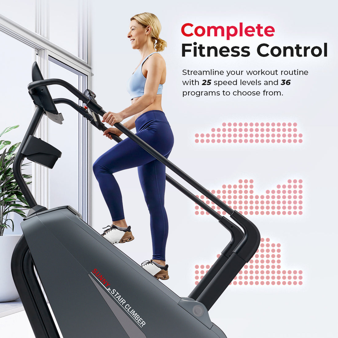 Commercial Level Motorized Stair Step Machine | Sunny Health & Fitness ...
