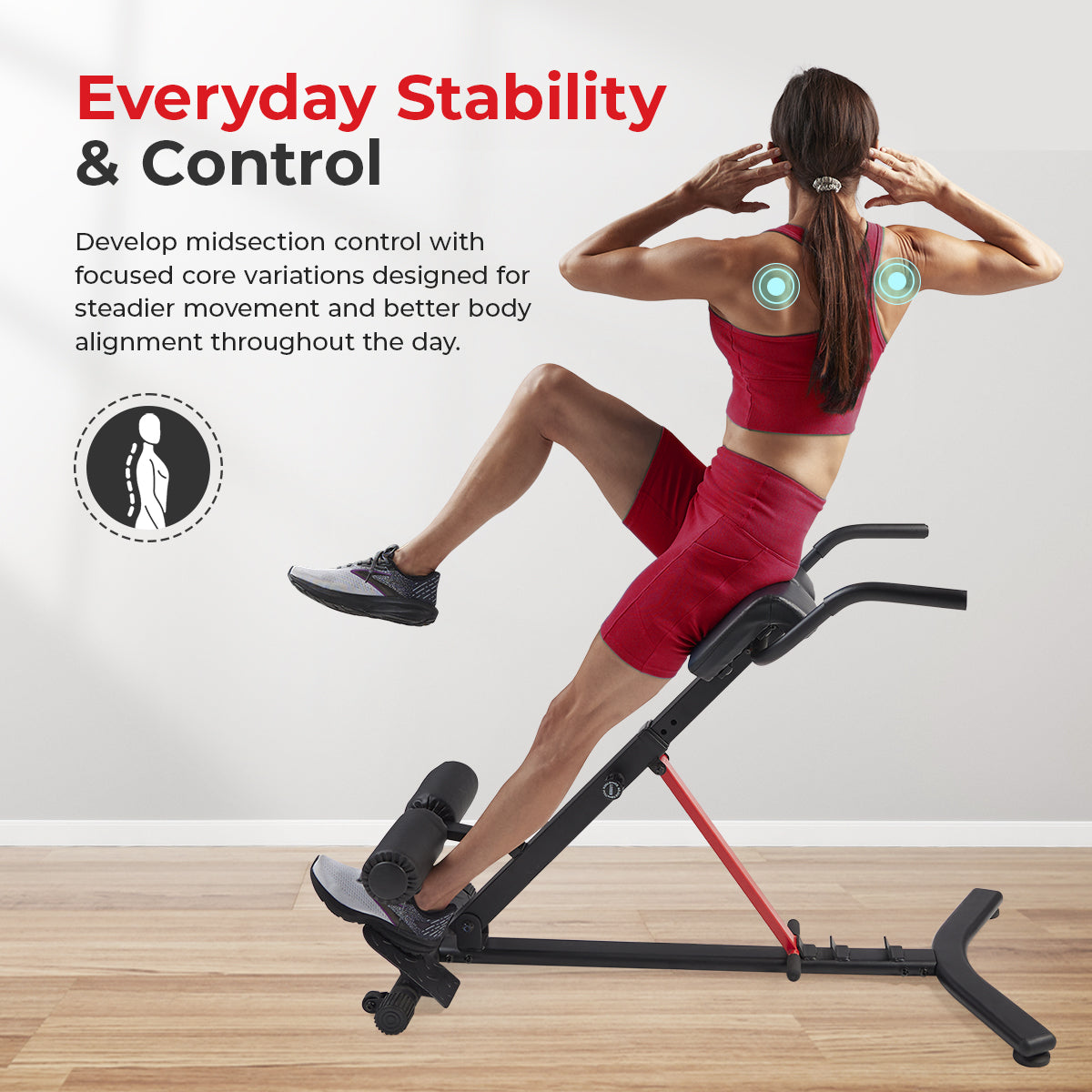 Sunny Strength™ Hyperextension Roman Chair with Dip Station