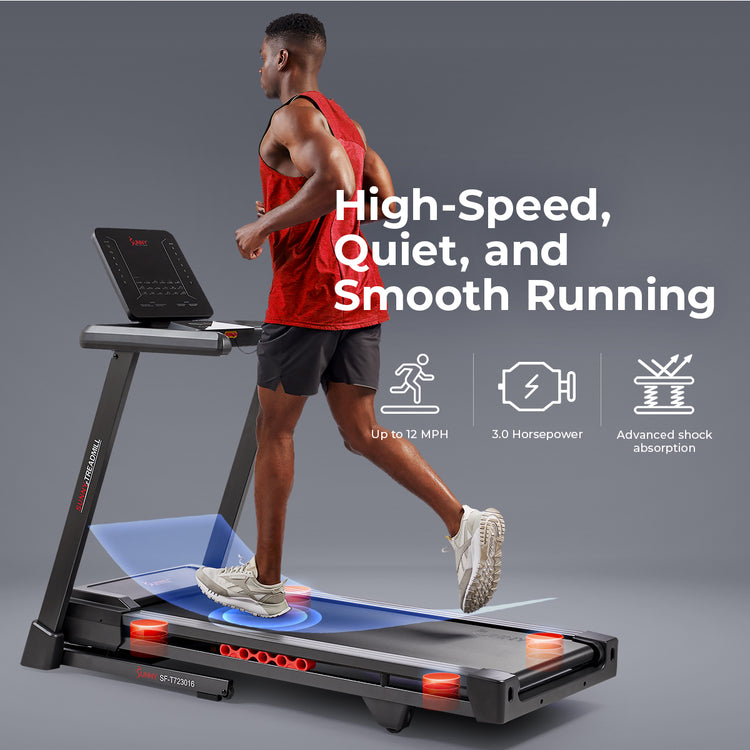 Advanced Heavy Duty Auto Incline Smart Treadmill with 20 Running Deck Sunny Health Fitness Sunny Health and Fitness