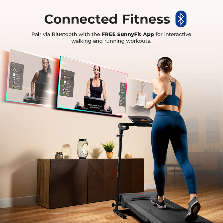 Compact Motorized Smart Treadmill with Easy Assembly Folding