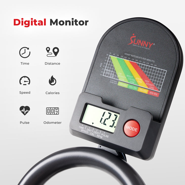 Interactive Smart Magnetic Exercise Bike - Sunny Health & Fitness