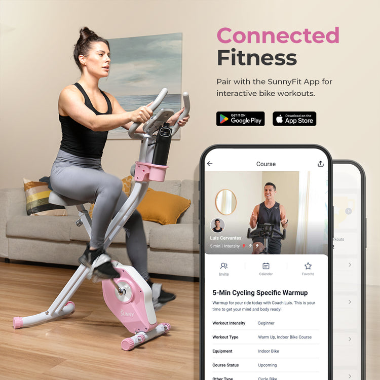 Foldable Magnetic Exercise X-Bike Pro and Fitness Sunny Health 