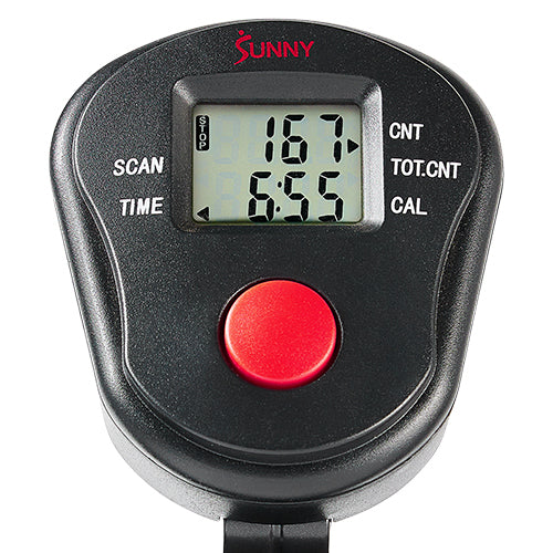 LCD Digital Monitor | Displays vital workout metrics like calories burned and step count, offering users immediate feedback.