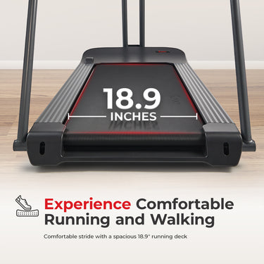 Smart Motorized Treadmill with Handrails | Sunny Health & Fitness ...