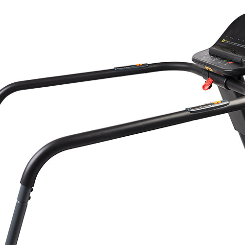 Treadmill Standing Rails Smart Motorized Treadmill with Handrails | Sunny Health & Fitness ...