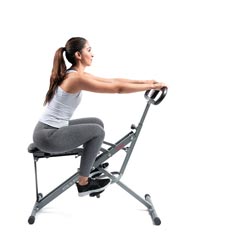 woman exercising on row and ride