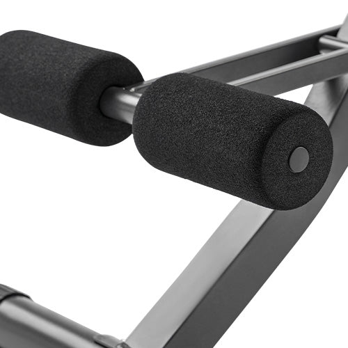 SECURE ANKLE STABILITY | Soft, oversized rollers keep you locked in place, reducing ankle pressure so you can focus entirely on your back extensions