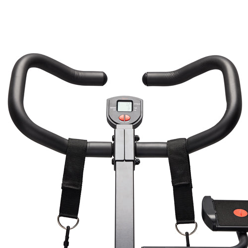 Ergonomic Design | Equipped with an adjustable handlebar featuring four length settings and a padded seat, this machine ensures a comfortable and customized fit for users of all sizes.