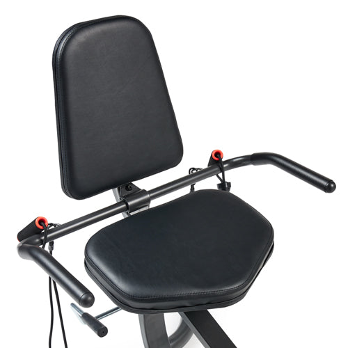 Adjustable Cushioned Seat | Experience optimal comfort with a wide, cushioned adjustable seat and backrest, while the adjustable inseam accommodates users of various heights.