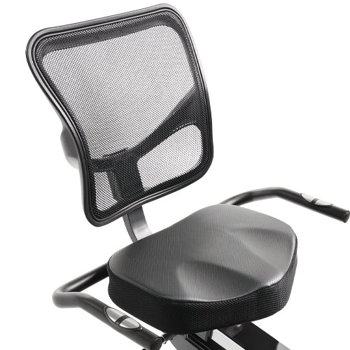 WIDE CUSHIONED SEAT W/ MESH BACK | Extra padding helps relieve pressure points in the tail bone due to sitting and relieves the "falling asleep feeling" when circulation is cut off.