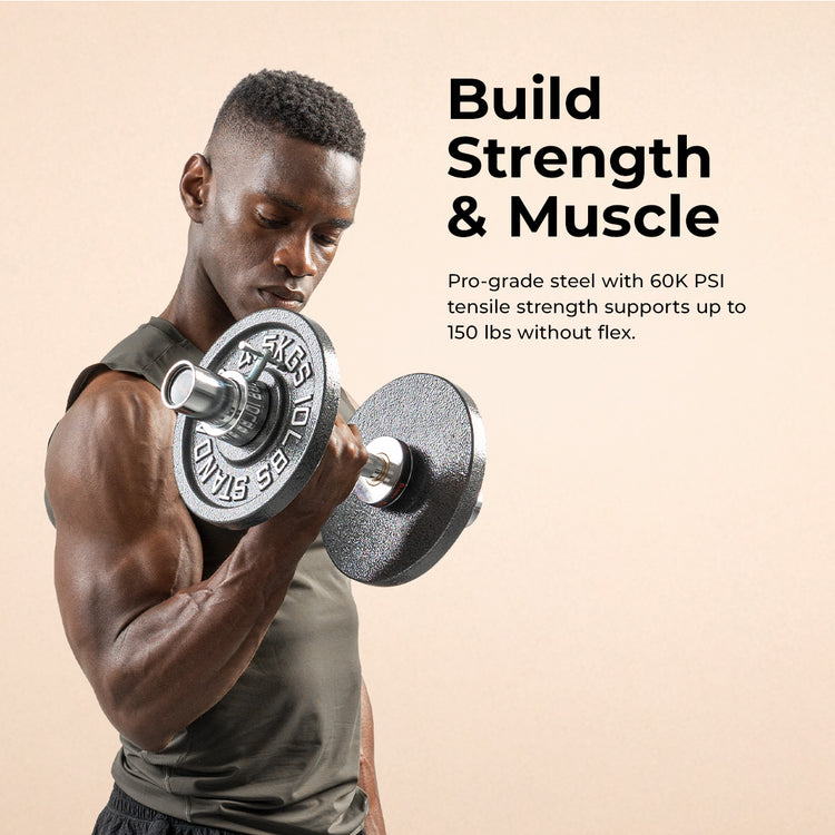 Olympic Dumbbell Bar - 16" & 20" - Sunny Health & Fitness