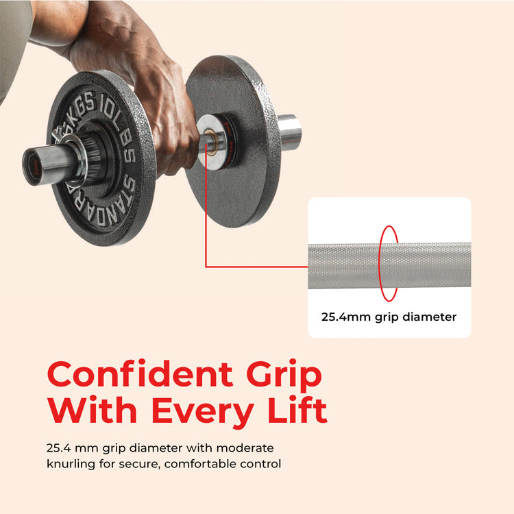 Olympic Dumbbell Bar - 16" & 20" - Sunny Health & Fitness