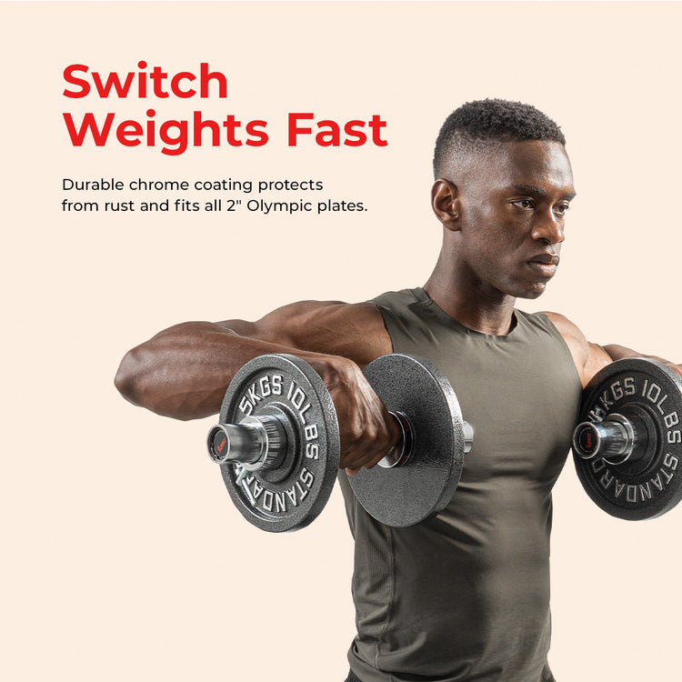 Olympic Dumbbell Bar - 16" & 20" - Sunny Health & Fitness