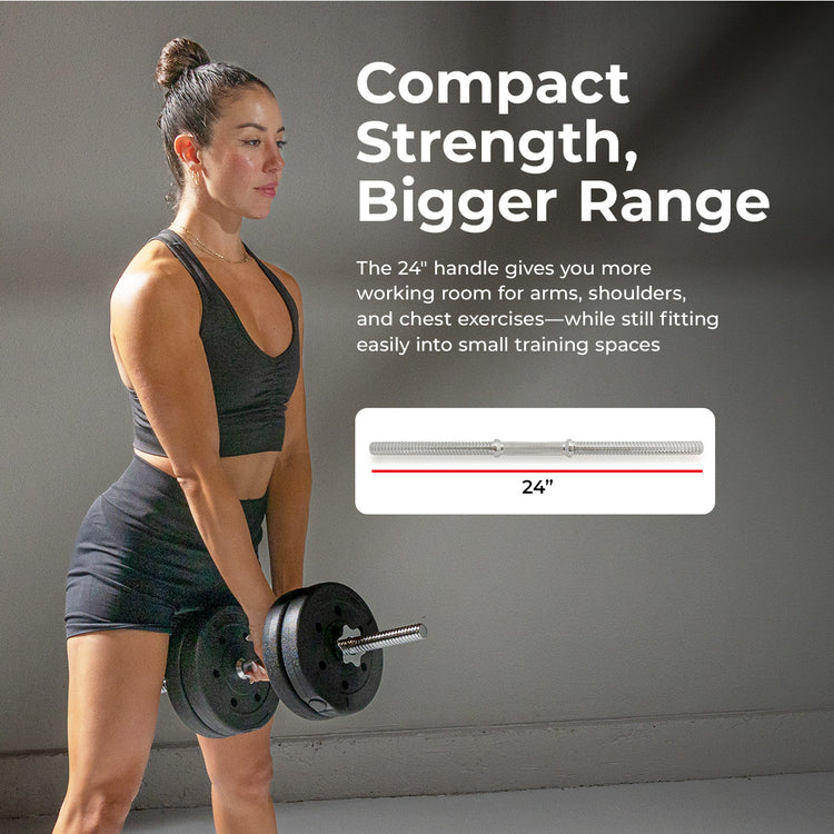 Threaded Dumbbell Handles - 14 & 24"