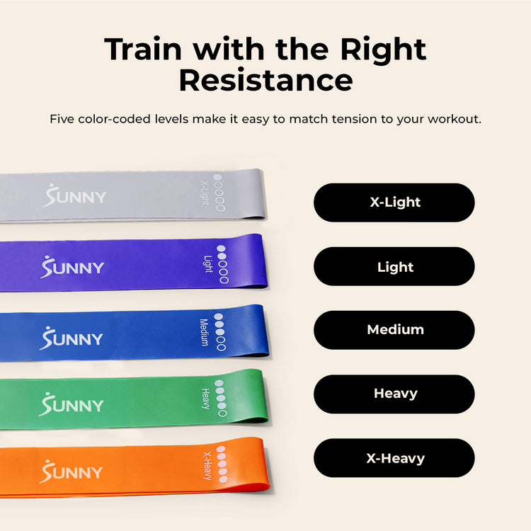 5-Level Resistance Loop Set | Sunny Health & Fitness