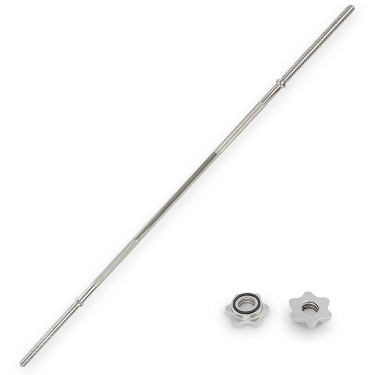60" Threaded Barbell w/ Star-Lock Collars - Sunny Health & Fitness