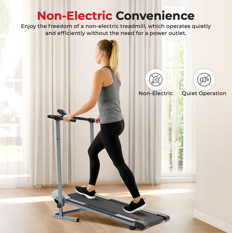 Self Propelled Manual Treadmill Sunny Health Fitness Sunny Health and Fitness