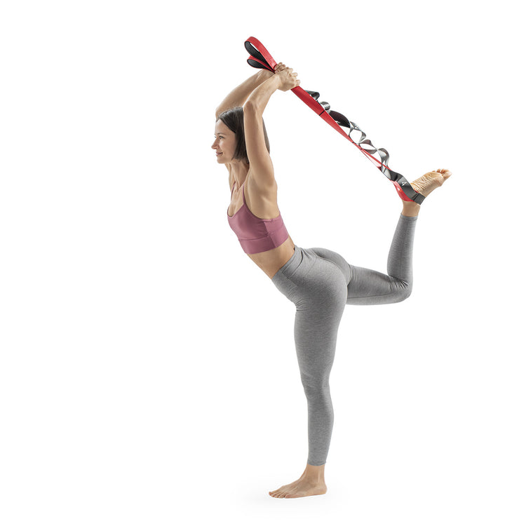 Premium Yoga Stretch Strap with 8 Individual Grip Loops