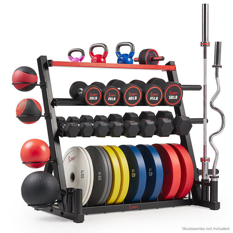 Sunny Strength Premium All In One Mass Weights Storage Rack Sunny Health Fitness Sunny Health and Fitness