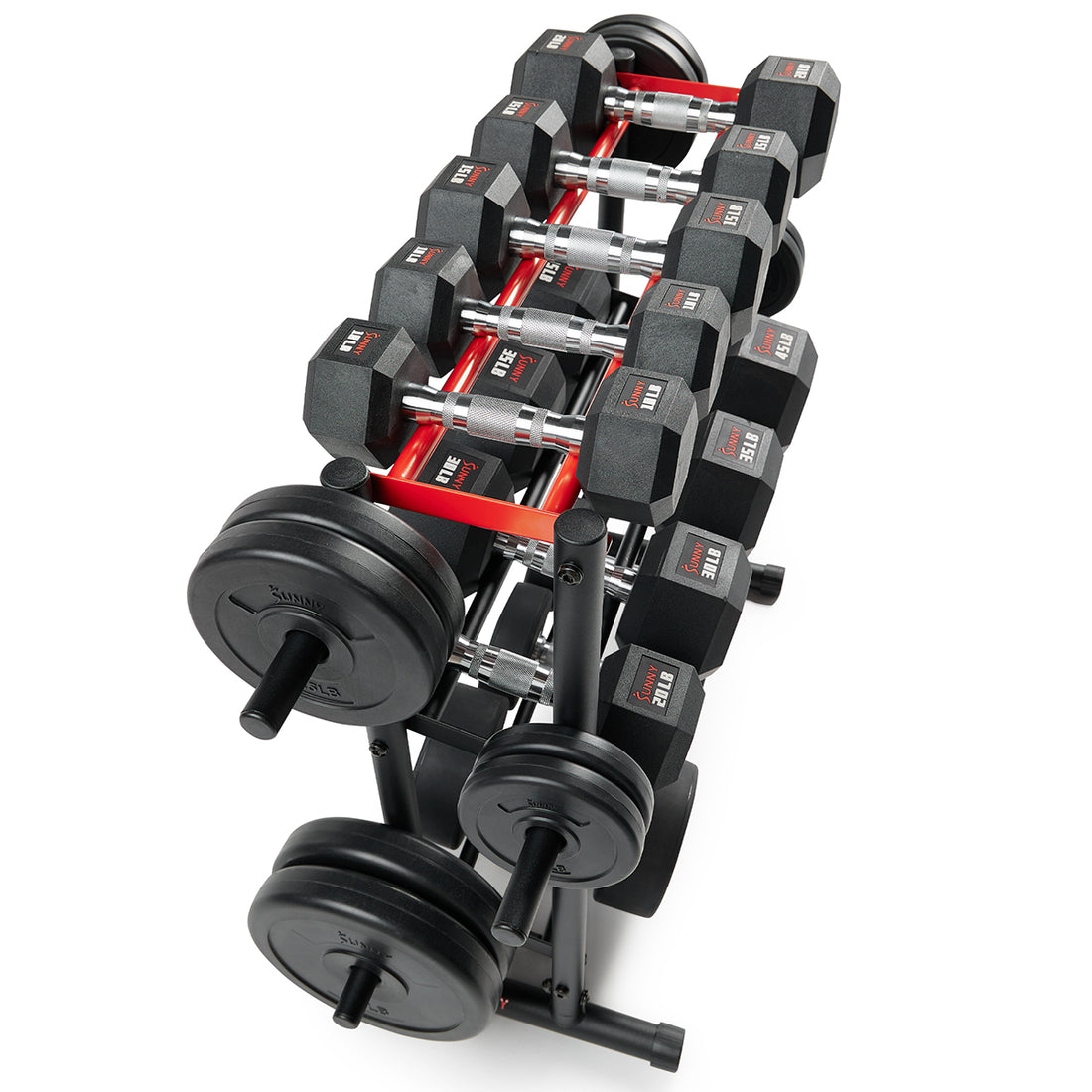 3-Tier Weights Storage Rack | Sunny Health & Fitness | Sunny Health ...