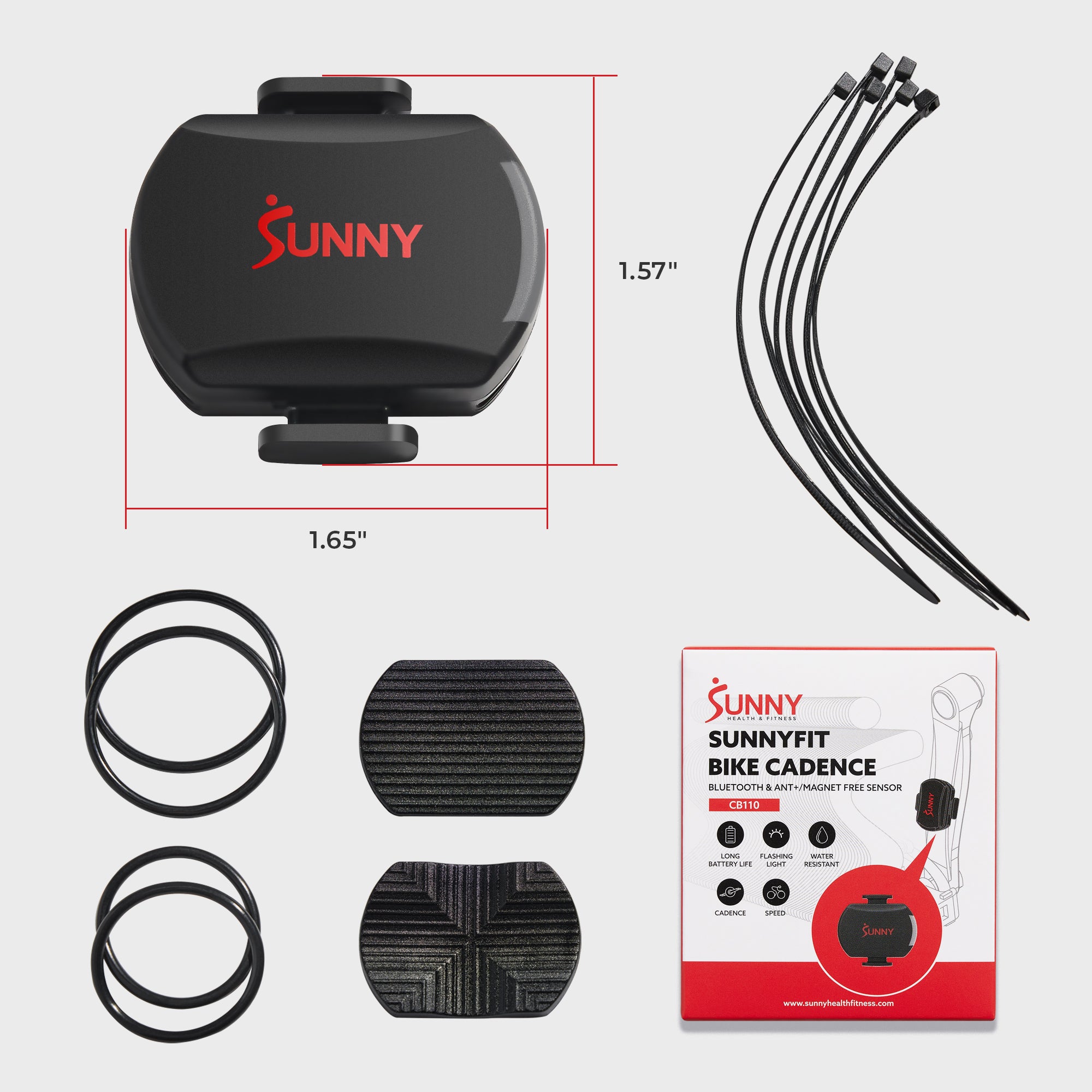 Sunny Health & Fitness Cycling 2-in-1 Cadence/RPM + Speed Sensor