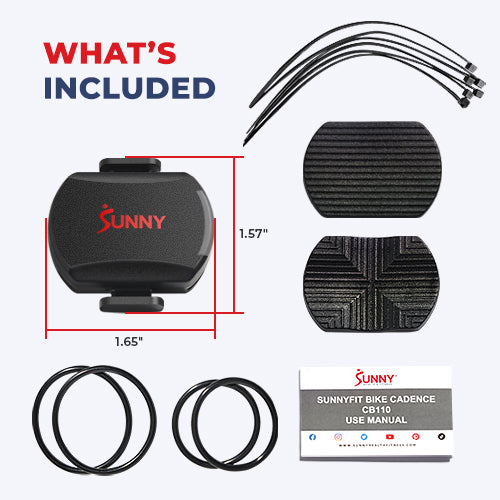 WHAT'S INCLUDED | 1 Sensor, 2 Rubber Mats, 2 Large Rubber Bands, 2 Small Rubber Bands, 6 Plastic Cable Ties, and an easy-to-follow Instruction Manual.