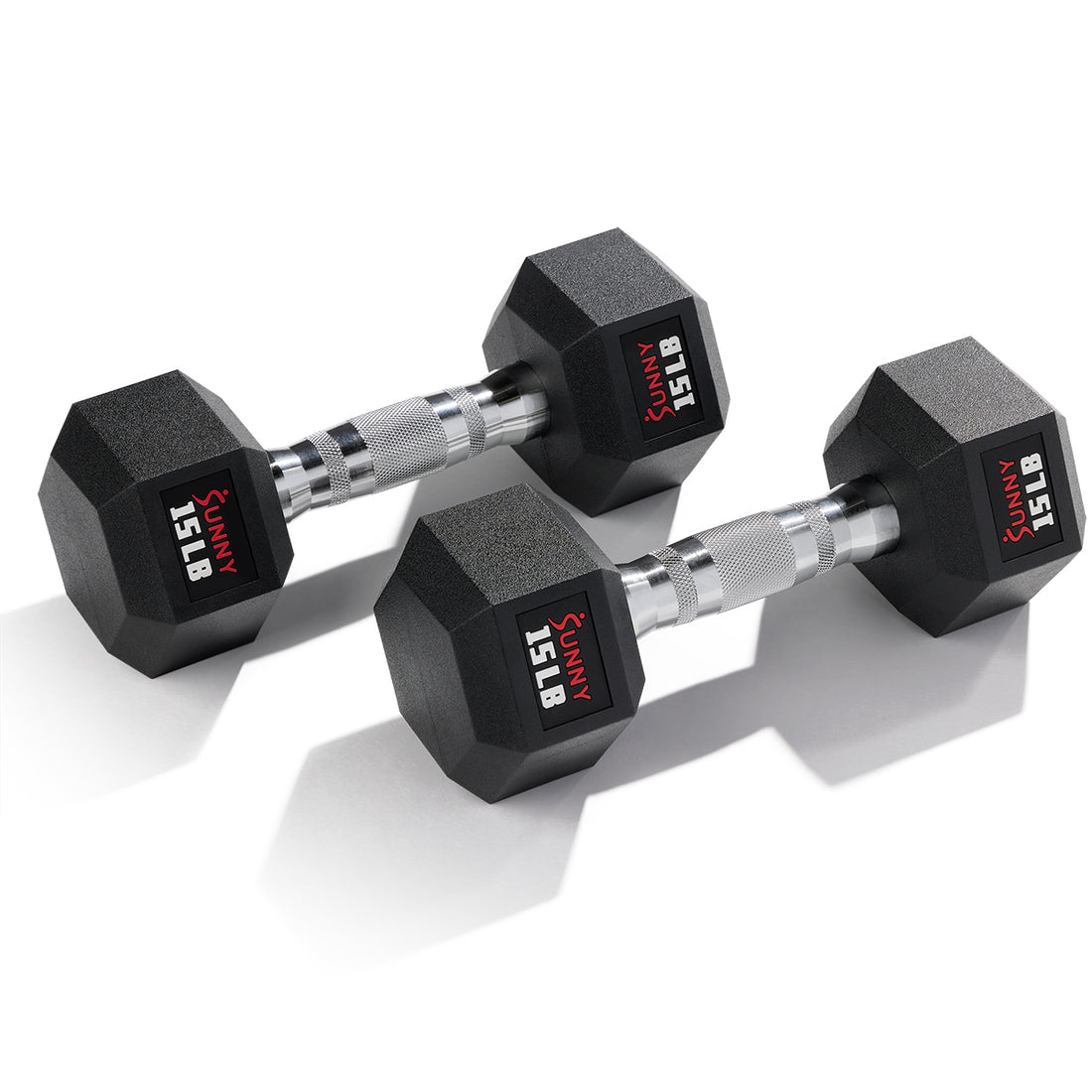 Sunny Strength™ Premium Hex Style Dumbbells 5 - 50 LBS | Sunny Health ...