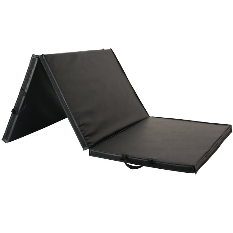 TRI-FOLDING ACTION | Fitness mat folds three times to keep it portable and compact.