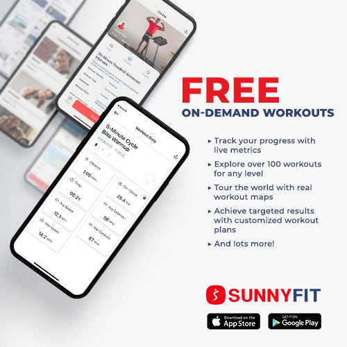 REAL-TIME DATA | Track and view your data all in real-time by connecting to the SunnyFit® app. You can easily make progress and keep record of your cycling data at your fingertips.