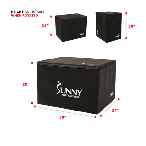 3-IN-1 PLYO BOX | Supports 3 different heights at 30, 24, & 20 inches. With the ability to change the height variable you can avoid training plateaus and continue to improve your explosive performance.