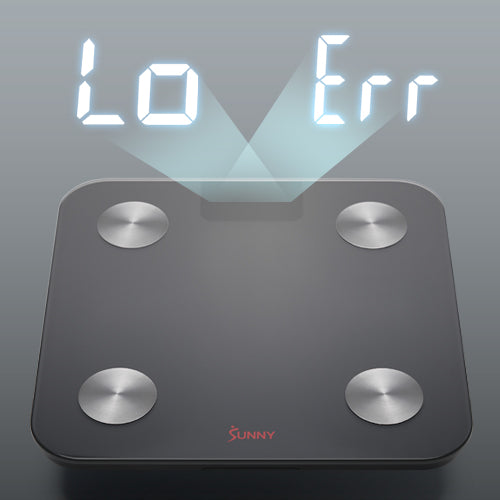 SMART REMINDERS | This weight scale notifies you when the battery is low. If the weight capacity is exceeded, a warning notification will appear.