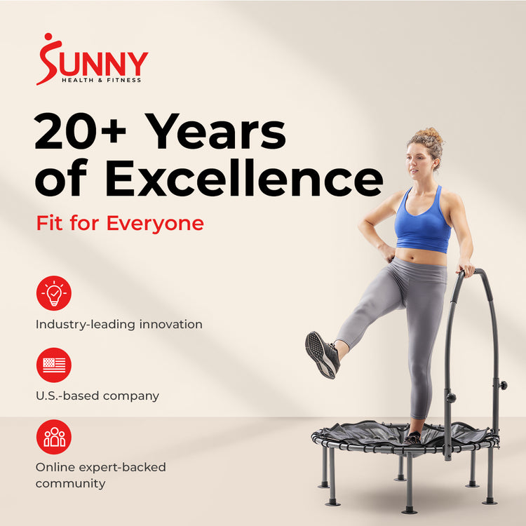 Sunny Health & Fitness Active 36" Fitness Trampoline with Adjustable Handlebar