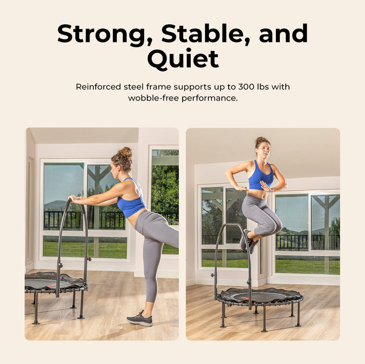 Sunny Health & Fitness Active 36" Fitness Trampoline with Adjustable Handlebar