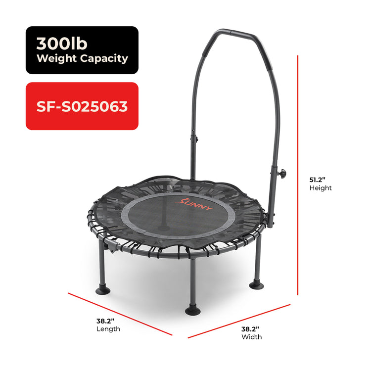 Sunny Health & Fitness Active 36" Fitness Trampoline with Adjustable Handlebar