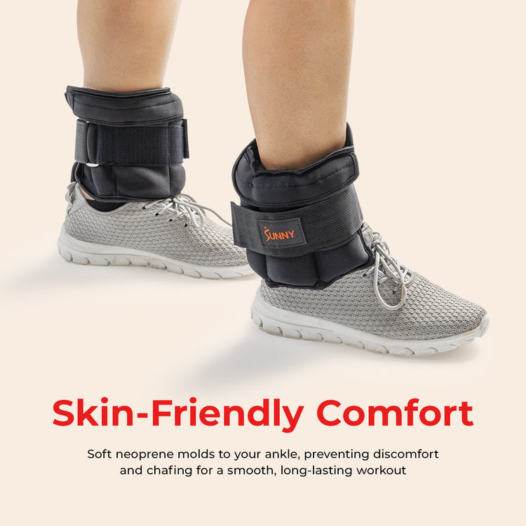 Adjustable Ankle Weight 5-Pound (Pair) - Sunny Health & Fitness