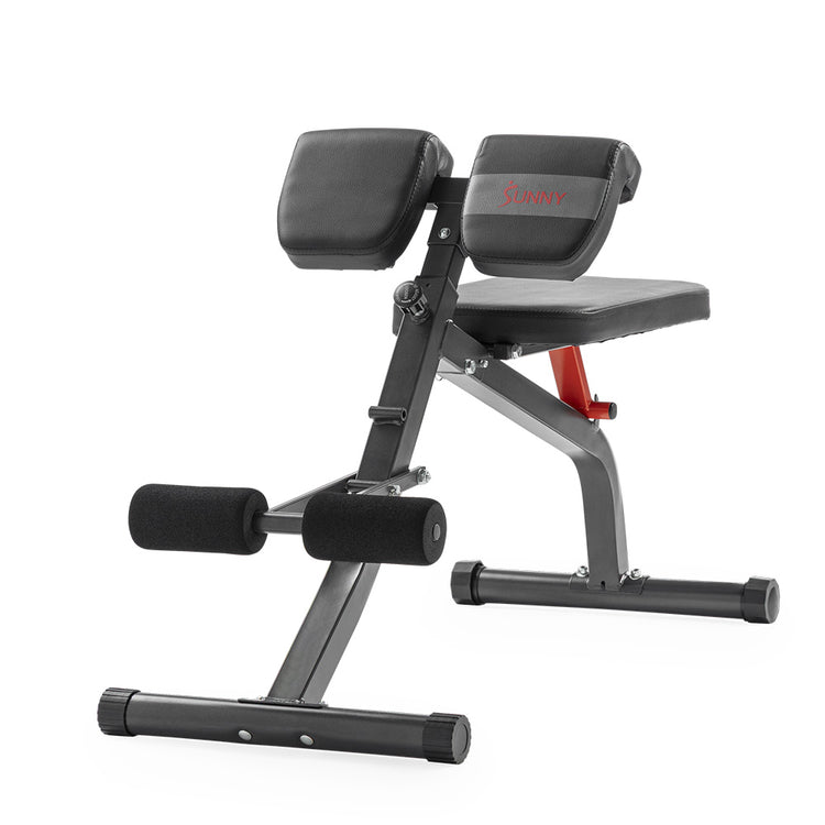 Adjustable Roman Chair & Hyperextension Bench | Sunny Health & Fitness