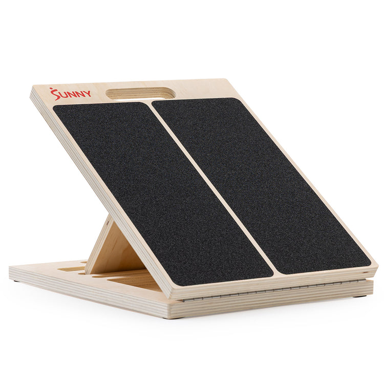 Adjustable Wooden Slant Board | Sunny Health & Fitness