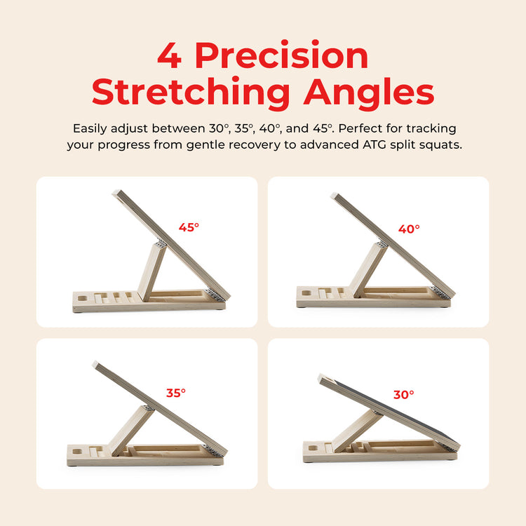 Adjustable Wooden Slant Board | Sunny Health & Fitness