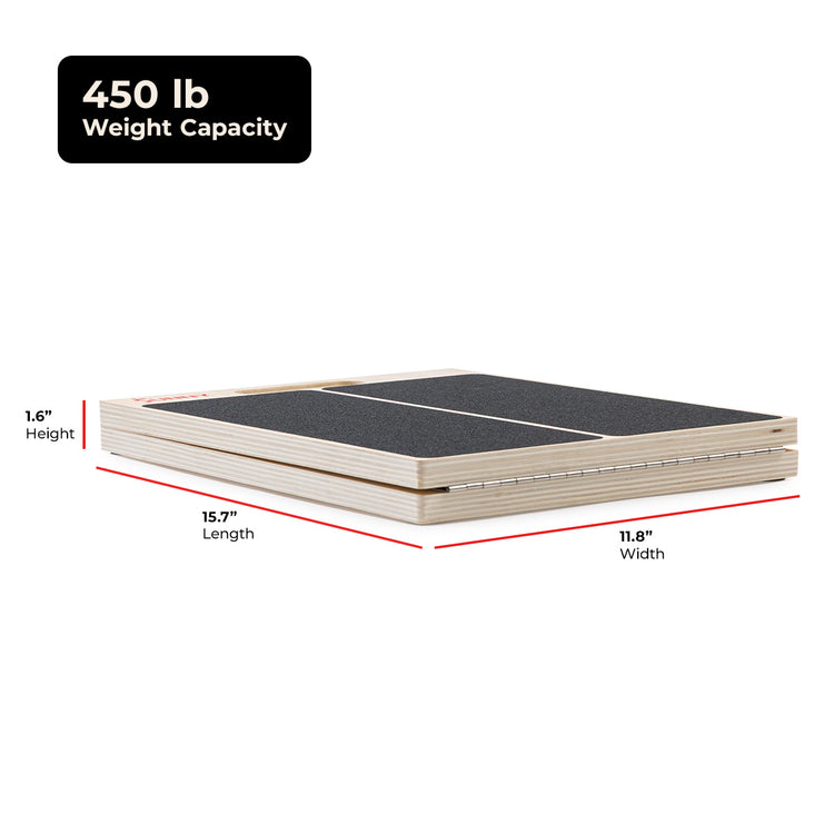 Adjustable Wooden Slant Board | Sunny Health & Fitness