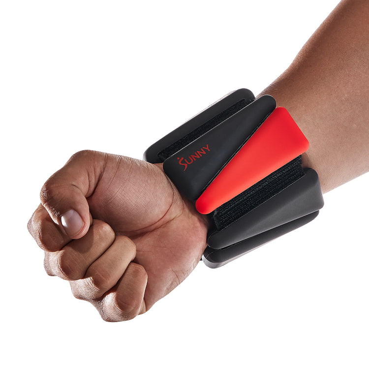 ONE-SIZE FLEXIBLE BAND | Breathable, elastic strap lets you get the bands to an ideal customized and comfortable fit for your arms and ankles. The strap fastener offers a secure fit even through the most intense workouts.