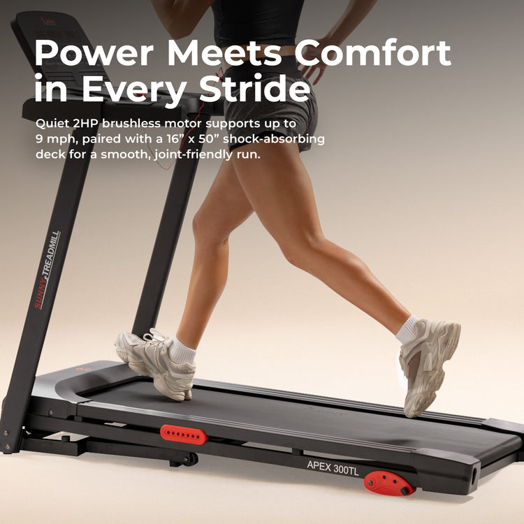 APEX 300 SMART Motorized Treadmill with Bluetooth | Sunny Health & Fitness