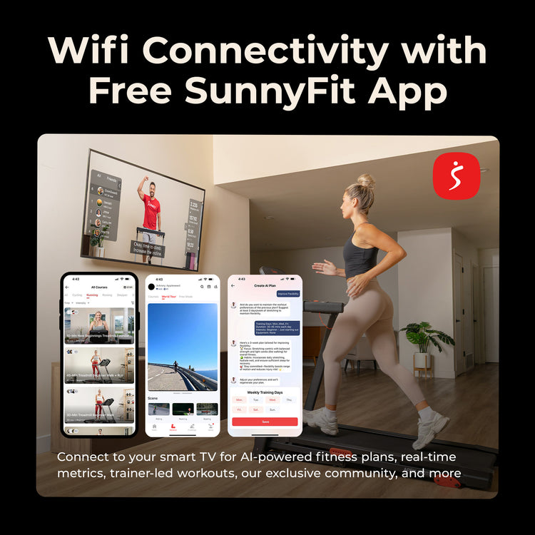 APEX 300 SMART Motorized Treadmill with Bluetooth | Sunny Health & Fitness